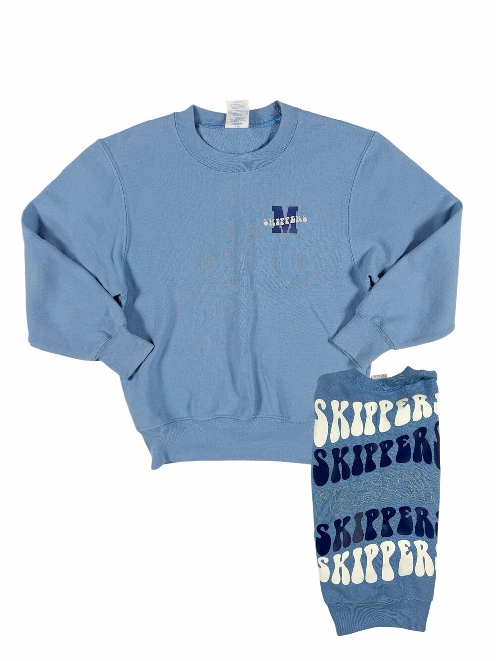 Minnetonka Skippers Youth Blue Graphic Crewneck Sweatshirt Size Small